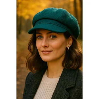 Čepice TopMode Dámská vlněná kšiltovka - petrolejová 985004