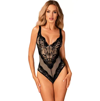 Dámské spodní prádlo Okouzlující body Olvidia teddy - Obsessive XS/S Černá