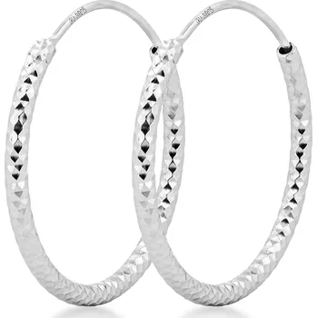 Náušnice NUBIS® Stříbrné náušnice kruhy 25 mm - NB-3071-25