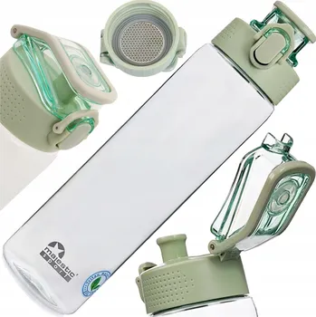 Láhev Láhev na vodu lahev na pití s odměrkou BPAfree Majestic Sport OKOSEI CLEAR 750 ml