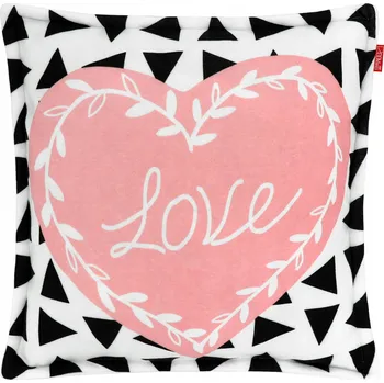 Dekorativní polštářek DEKORAČNÍ POVLEČENÍ NA POLŠTÁŘ 45X45 CM LOVE SVÁTEK MATEK