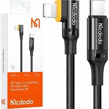 Datový kabel Kabel McDodo USB-C na Apple Lightning, 1,2 m, černý