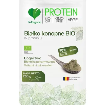 Protein Protein rostlinný protein BeOrganic prášek 200 g přírodní chuť