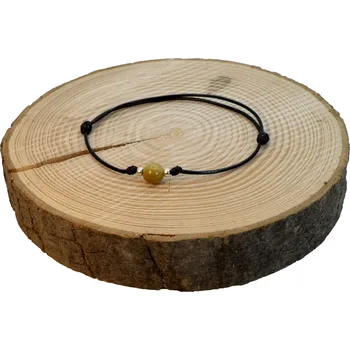 Náramek WUX Zlaté Tygří oko VELIKOST NÁRAMKU: Dětská.....14cm, BARVA PROVÁZKU: Zelená Tmavá, PRŮMĚR PROVÁZKU: Ø 1mm