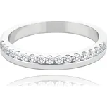 MINET+ Stříbrný snubní prsten s bílými zirkony