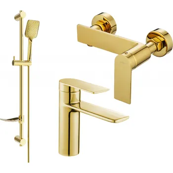 Vodovodní baterie Mexen Zero DF62 sprchová sada, zlatá - 71104DF62-50 Bateriové soupravy