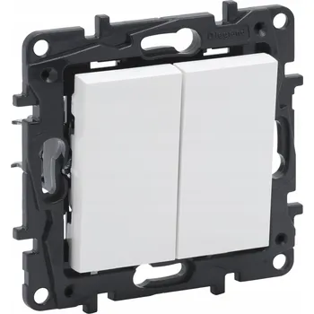 vypínač Schodišťový přepínač dvojitý Bílý Legrand Niloe Step