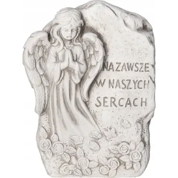 Smuteční dekorace KAMENNÁ FIGURKA NA HROB ANDĚL Z KAMENE OZDOBA NA HROB