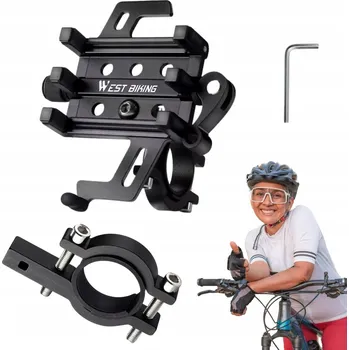 RYCHLOUPÍNACÍ HLINÍKOVÝ DRŽÁK NA TELEFON NA ŘÍDÍTKA KOLA / KOLOBĚŽKY