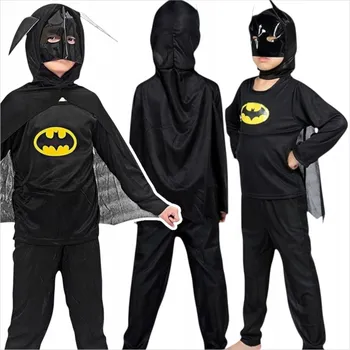 Karnevalový kostým KOSTÝM BATMAN KOMPLET PŘEVLEK MASKA KOSTÝM BATMAN PRO CHLAPCE NA PLES