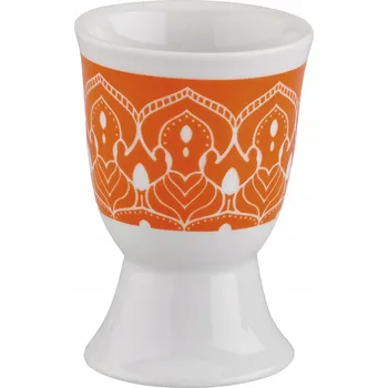 Stojánek na vajíčko Kalíšek na vejce CILIO porcelán prům. 5 x 7 cm oranžová mandala