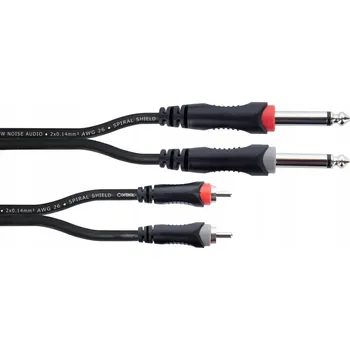 Audio kabel RCA kabel - 6,3 mm jack Cordial EU 6 PC 6 m