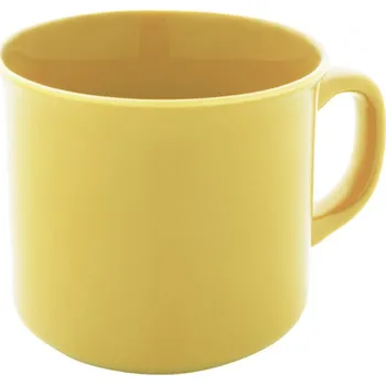 Reklamní Woodstock Flat matný vintage hrnek, žlutá