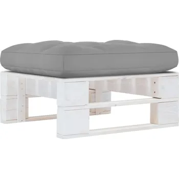 Zahradní pohovka zahrada-XL Zahradní taburet z palet bíle impregnované borové dřevo 3066423