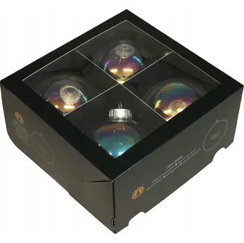 Vánoční dekorace Hladká Vánoční Koule vánoční koule 10 cm 4 ks