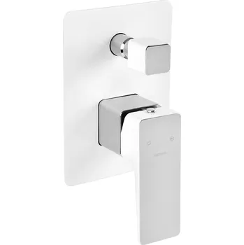 Vodovodní baterie Nástěnná vanová a sprchová baterie s jednou pákou Omnires Parma stříbrná