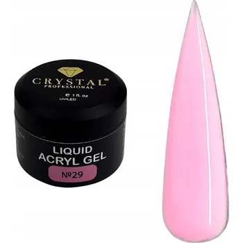 Lak na nehty Gel pro zpevnění nehtů Liquid Acryl Gel 29 CRYSTAL PROFESSIONAL 15ml