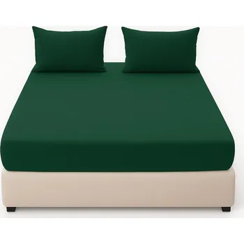 Prostěradlo PROSTĚRADLO s gumou 140x200 BAVLNĚNÉ Jersey zelené