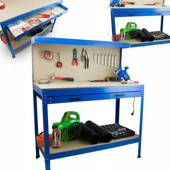 Dílenský stůl PRACOVNÍ STŮL BITUXX DÍLENSKÝ SE ZÁSUVKOU A DRŽÁKY, DESKA XXL