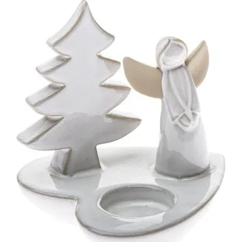 Svícen Casa de Engel Porcelánový svícen se stromkem a andělem 4/36