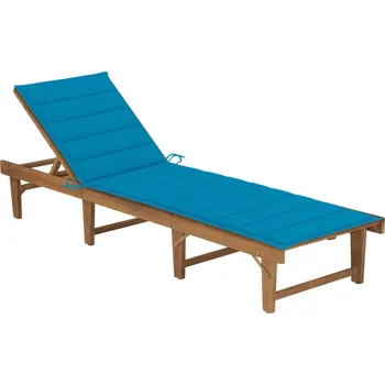 Zahradní lehátko zahrada-XL Skládací zahradní lehátko s poduškou masivní akáciové dřevo 3064168