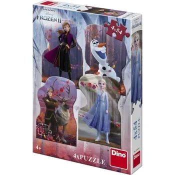 Hračka Puzzle Frozen II hlavní postavy 4x54 dílků