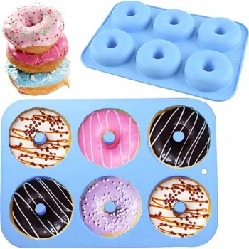 Nádoba na pečení Silikonová forma na donuty / koblihy, 6 ks