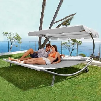 Relaxační lehátko pro 2 osoby Craftfield BAHAMA - ŠEDÁ