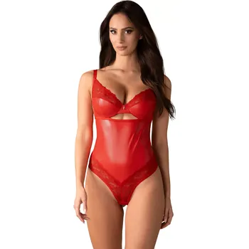 Body Půvabné body Aliosa teddy - Obsessive S/M Červená
