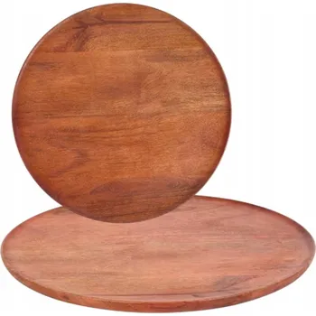 Servírovací tác mísa z MANGO dřeva na kávu, snídani, dekorativní velký 37 cm