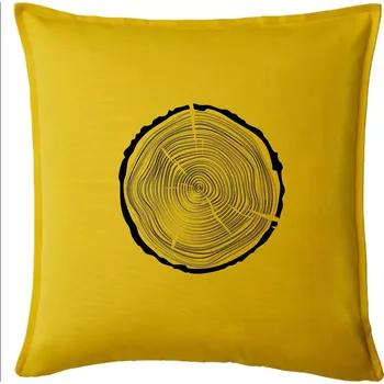Polštář Letokruhy 50 bez věku - Polštář 50x50 - 50x50 - Pouze potah ( Žlutá )