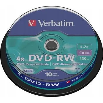 Optické médium DVD médium Verbatim DVD-RW 4,7 GB 10 ks