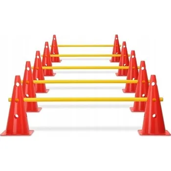 Vrták Tréninkový kužel Yakimasport 23 cm s 10 otvory a 5 tyčemi