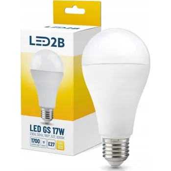 Žárovka LED žárovka GS 17W E27 3000K LED2B Teplá Bílá do ložnice, obýváku a domu