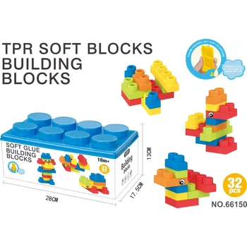 Hračka pro nejmenší RKToys Sada měkkých stavebnicových kostek 32 ks