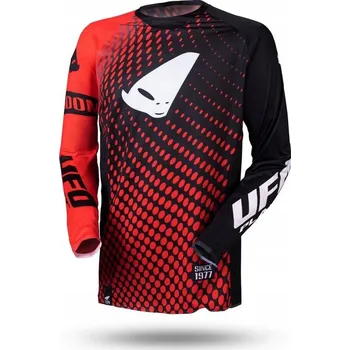 Moto bunda Mikina Ufo Radom Slim červená s křížkem L