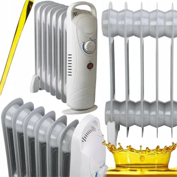 Radiátor ELEKTRICKÝ OLEJOVÝ RADIÁTOR S NAPÁJENÍM ZE SÍTĚ, 9 ŽEBER, ENERGETICKY ÚSPORNÝ