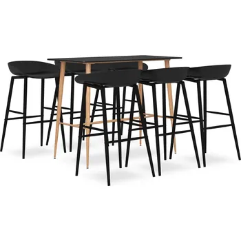 Jídelní set zahrada-XL 7dílný barový set černý 3057479