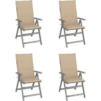 zahrada-XL Zahradní polohovací židle s poduškami 4 ks masivní akácie 3065380