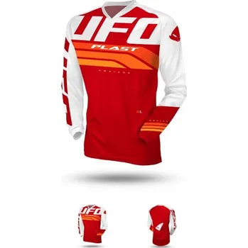 Moto oblečení UFO DRES HORIZON JERSEY CROSS ČERVENÁ/BÍLÁ VELIKOST XXL