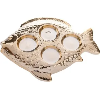 Casa de Engel Keramický svícen - ryba velká zlatá 8/48