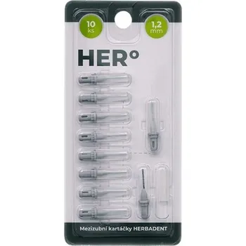 Dentální hygiena HERBADENT HERo 10 ks 1,2 mm Šedé