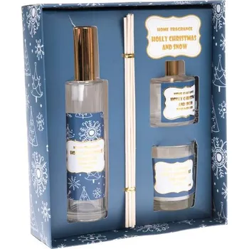 Svíčka Casa de Engel Vonný sprej + difuzér + svíčka - Vánoce a sníh