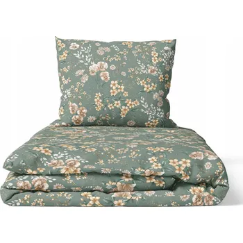 Povlečení Povlečení 140 x 200 cm, 70 x 80 cm, 140 g/m2, bavlna 100% olivová sedmikráska