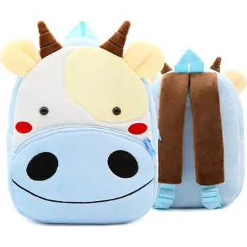 Dětský batoh Camerazar Dětský plyšový batoh s kravičkou na zip pro předškoláky