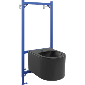 Mexen podomítková sada bidetových stojanů Fenix B s bidetem Sofia, černý mat - 69935544885 Podomítkové bidetové sady