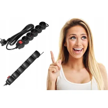 Napájecí kabel Prodlužovací Kabel kabel s plochou zástrčkou 3 m Zásuvková Lišta 5 g