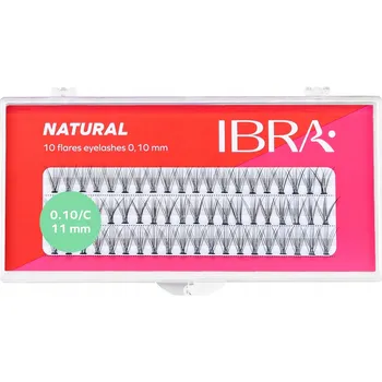 Umělé řasy Ibra Makeup Přírodní Trsy umělých řas bez uzlů 0,10-C-11 mm