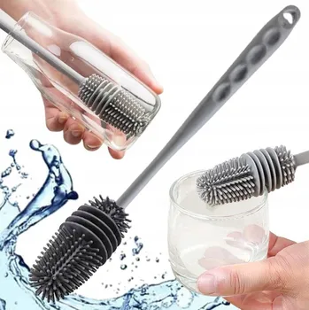 Kartáč na nádobí SILIKONOVÝ KARTÁČ NA MYTÍ LAHVÍ A SKLENIC