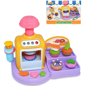Dětská kuchyňka MODELO Pečící trouba kreativní set dortíky modelína s nástroji